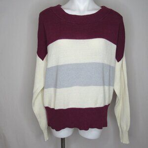 Lucky Brand Colorblock Stripe Cozy Sweater Women's L Large